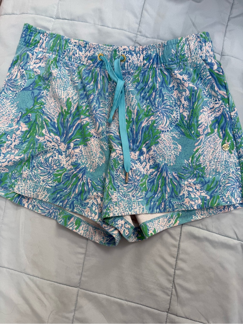 Lilly Pulitzer Turquoise, Blue & Green Print Shorts